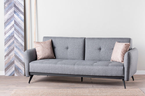 Asir Divano Letto 3 posti in tessuto Ron Grigio