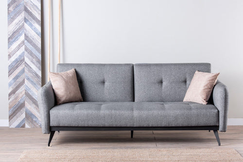 Asir Divano Letto 3 posti in tessuto Ron Grigio