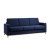 Divano Letto 3 posti in tessuto Scandic Blu