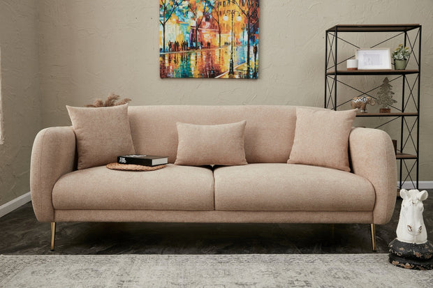 Asir Divano Letto 3 posti in tessuto Simena Beige