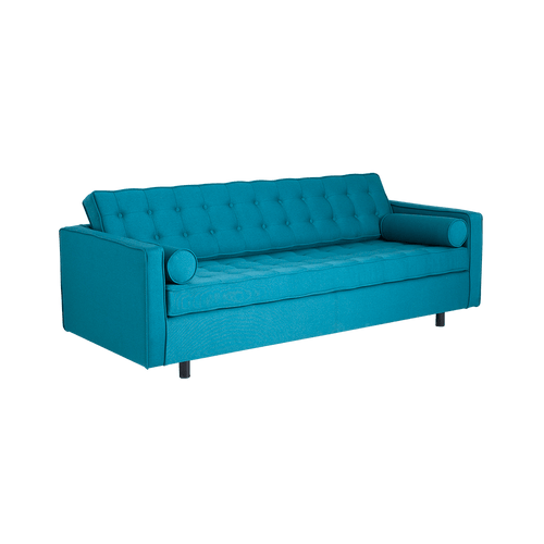 Divano Letto 3 posti in tessuto Topic Blu