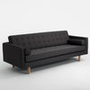 Divano Letto 3 posti in tessuto Topic Wood Antracite (3)