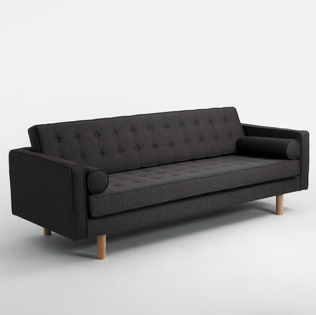 Divano Letto 3 posti in tessuto Topic Wood Antracite (3)