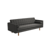 Divano Letto 3 posti in tessuto Topic Wood Grigio