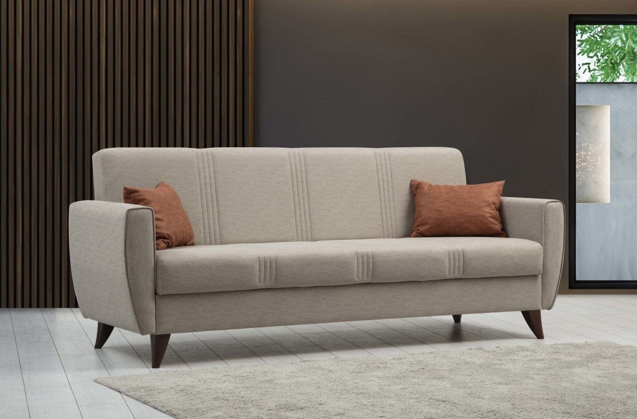 Asir Divano Letto 3 posti in tessuto Zaden Beige