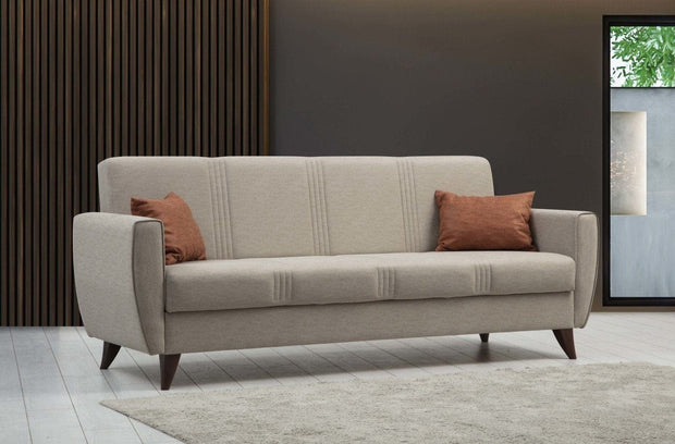 Asir Divano Letto 3 posti in tessuto Zaden Beige