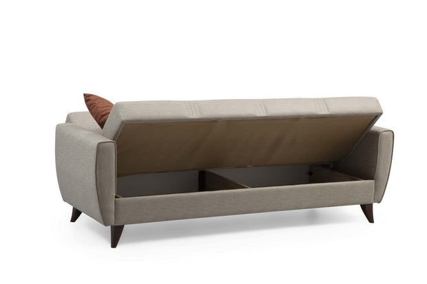 Asir Divano Letto 3 posti in tessuto Zaden Beige