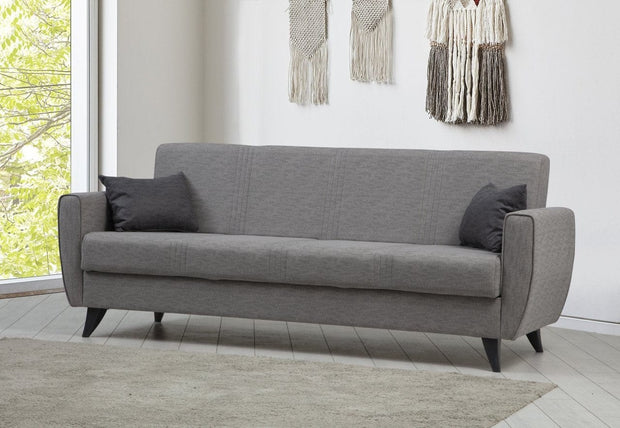 Asir Divano Letto 3 posti in tessuto Zaden Grigio