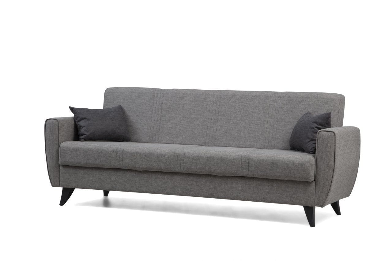 Asir Divano Letto 3 posti in tessuto Zaden Grigio