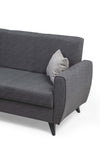 Asir Divano Letto 3 posti in tessuto Zaden Grigio