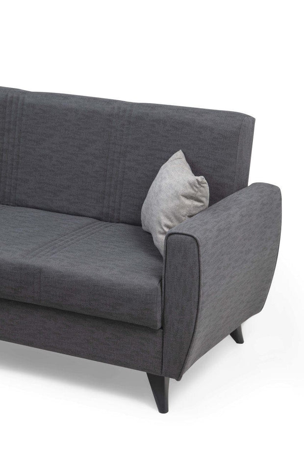 Asir Divano Letto 3 posti in tessuto Zaden Grigio
