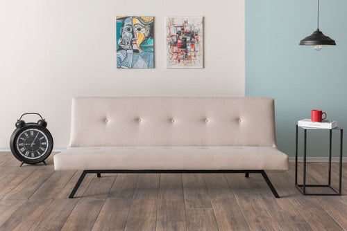 Asir Divano Letto 3 posti in tessuto Zola Crema