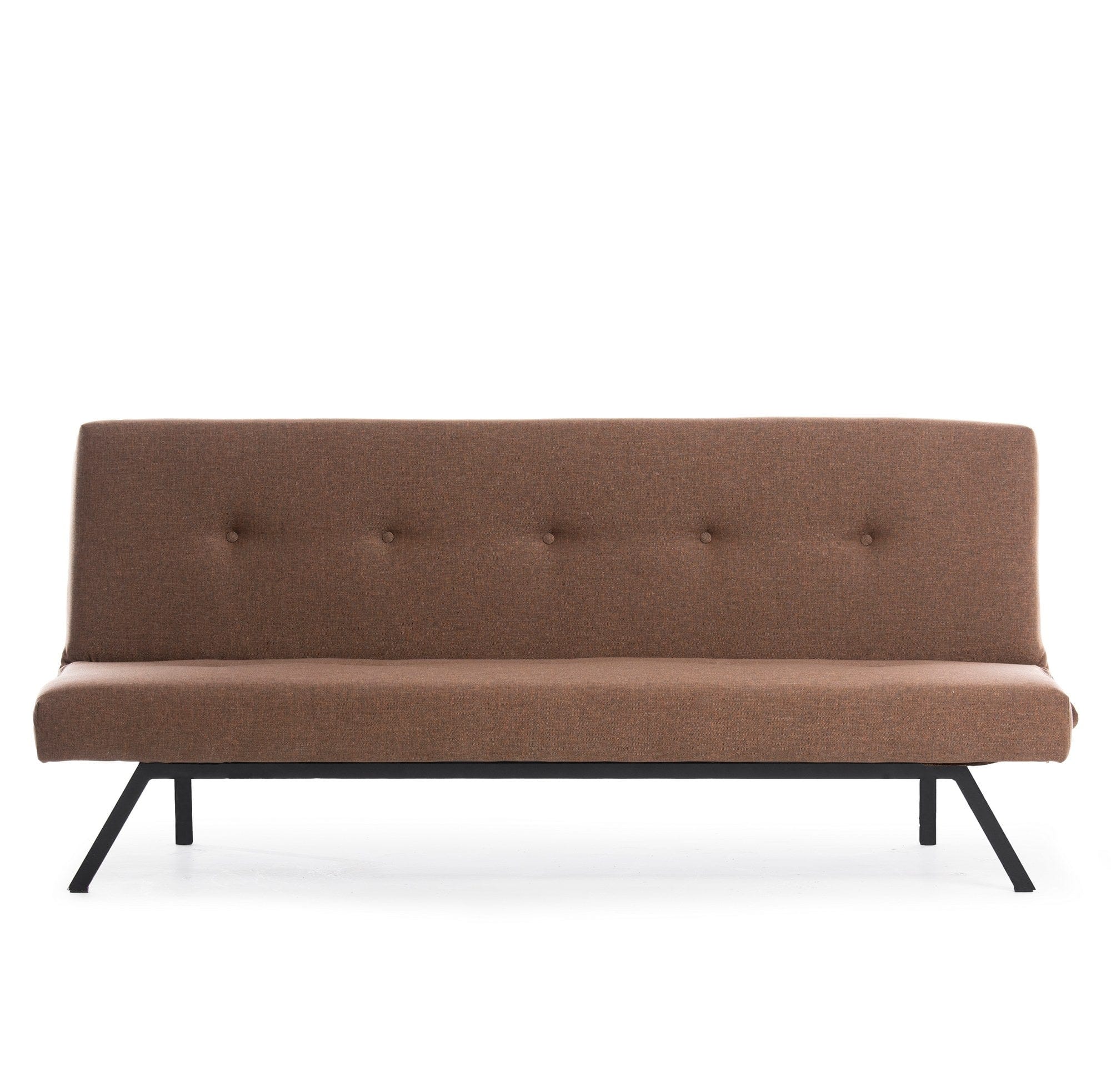 Asir Divano Letto 3 posti in tessuto Zola Marrone