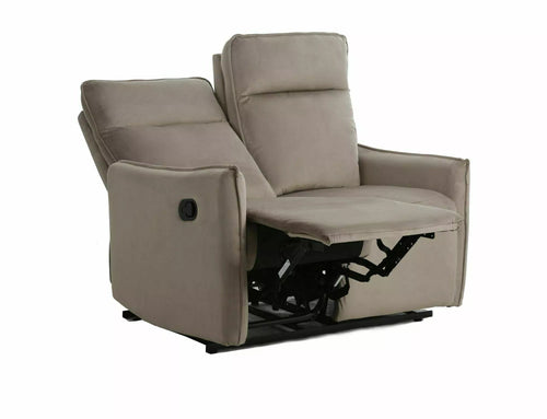 Signal Divano Reclinabile 2 posti in velluto Travis 2 Beige
