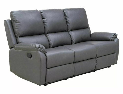 Signal Divano Reclinabile 3 posti in ecopelle Spencer 3 Buffalo Grigio
