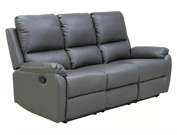 Signal Divano Reclinabile 3 posti in ecopelle Spencer 3 Buffalo Grigio