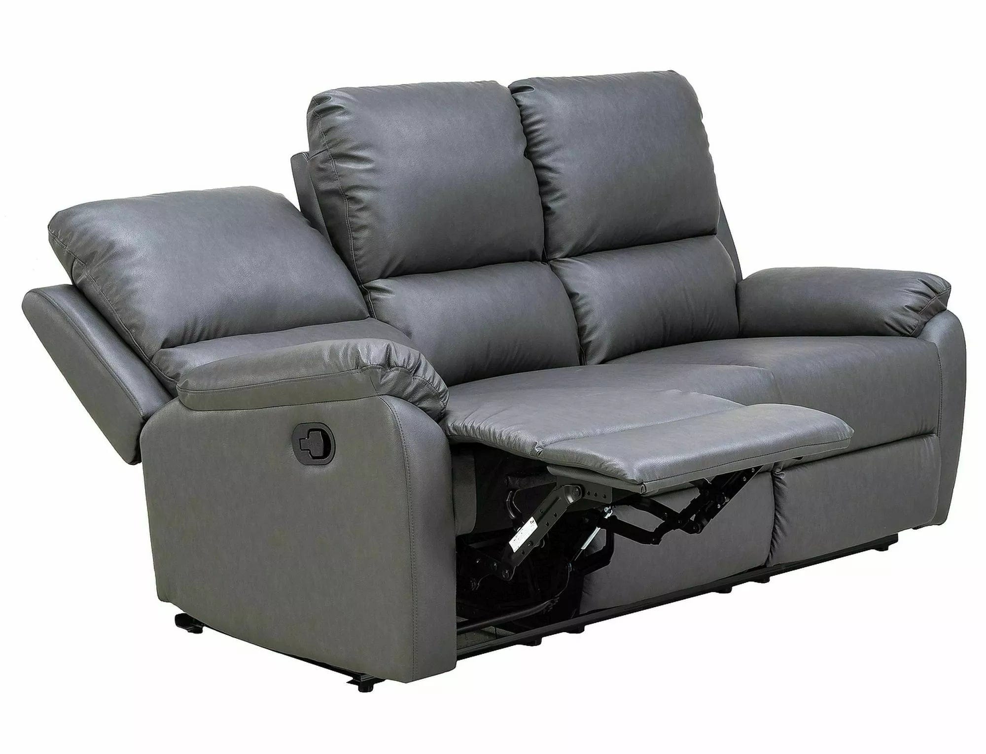 Signal Divano Reclinabile 3 posti in ecopelle Spencer 3 Buffalo Grigio