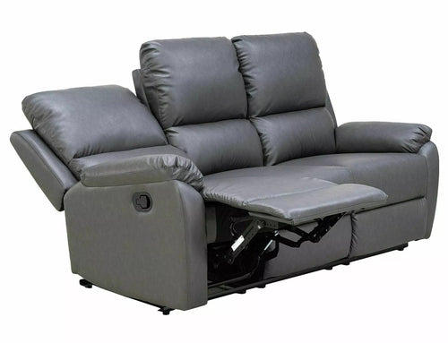 Signal Divano Reclinabile 3 posti in ecopelle Spencer 3 Buffalo Grigio
