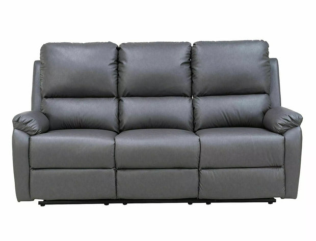 Signal Divano Reclinabile 3 posti in ecopelle Spencer 3 Buffalo Grigio