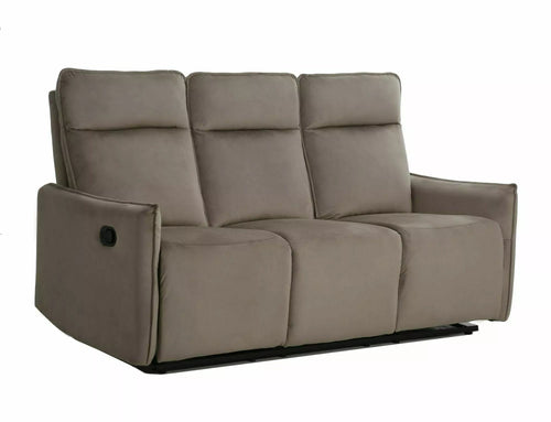 Signal Divano Reclinabile 3 posti in velluto Travis 3 Beige