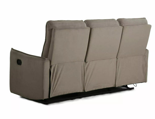Signal Divano Reclinabile 3 posti in velluto Travis 3 Beige
