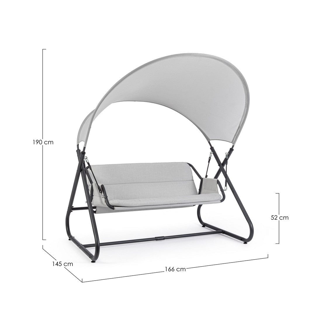 Bizzotto Dondolo da giardino Arkell Grigio