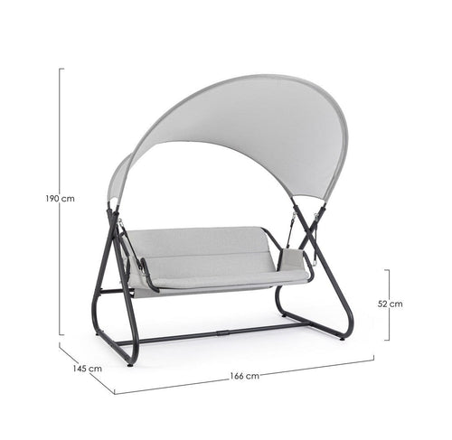 Bizzotto Dondolo da giardino Arkell Grigio