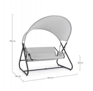 Bizzotto Dondolo da giardino Arkell Grigio