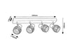 RabaLux Faretto da soffitto Aberama 73004 Nero