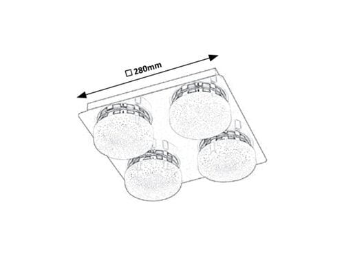 RabaLux Faretto da soffitto Hilary 5664 Cromo