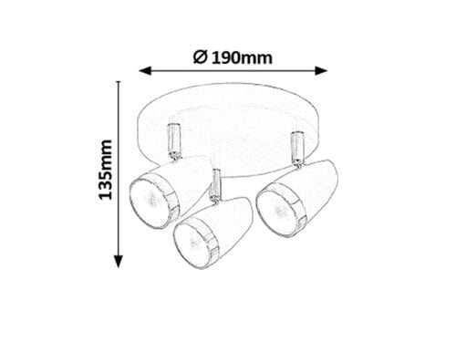 RabaLux Faretto da soffitto Karen 6514 Antracite