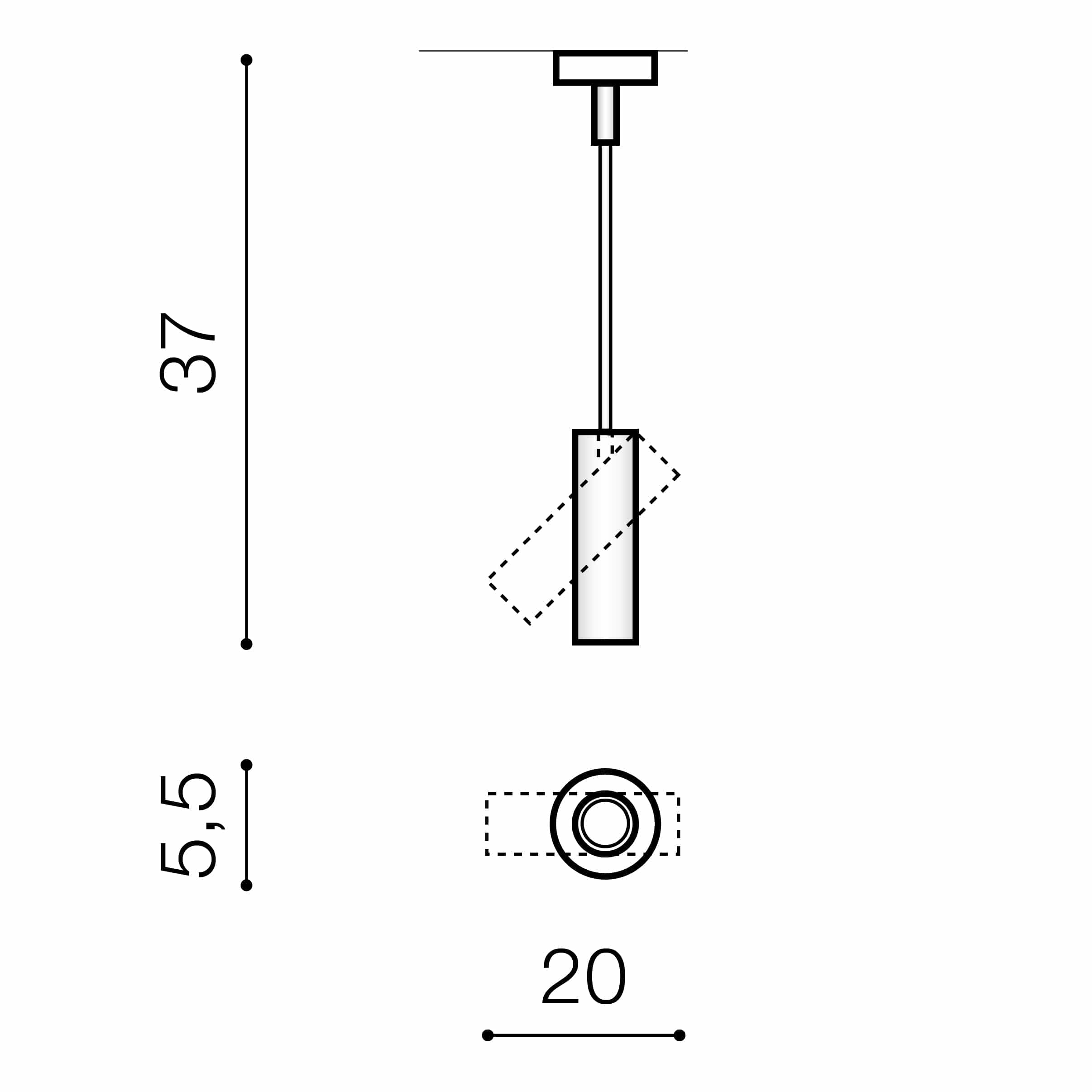 Azzarddo Faretto da soffitto Lens Round AZ3516 Bianco