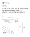 Maxlight Faretto da soffitto Pistol S0006 Nero