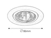 RabaLux Faretto da soffitto Relight 1091 Bianco