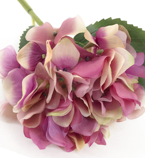 Moycor Filo di fiori artificiali Grace Hortensia Rosa