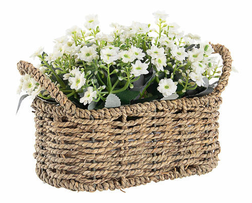 Bizzotto Fiori artificiali in cestino Petunia Bianco