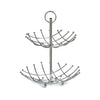 Zeller Fruttiera Dalla a 2 livelli, metallo cromato, Ø 28,5xH36 cm
