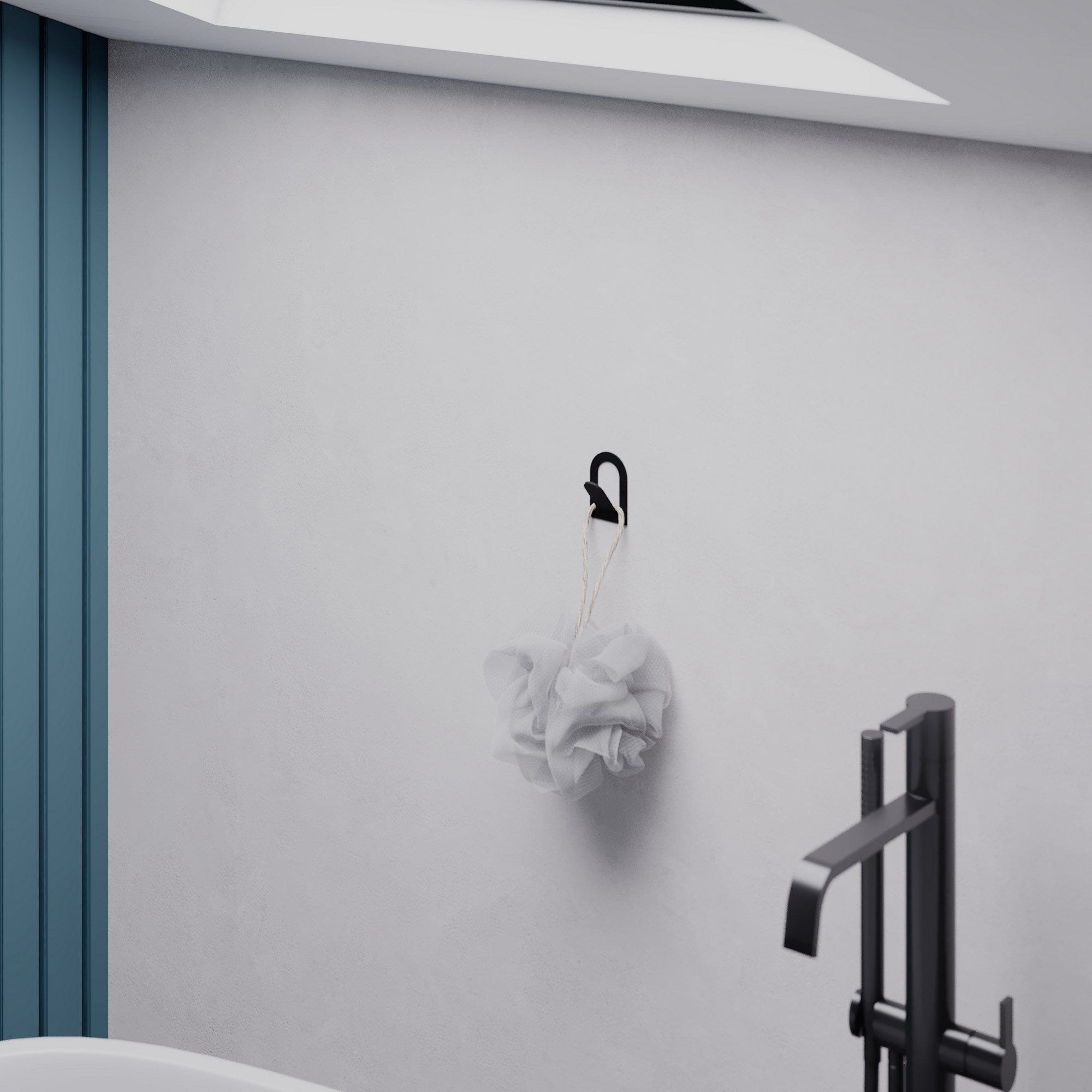 Asir Gancio da parete in metallo Astra Nero