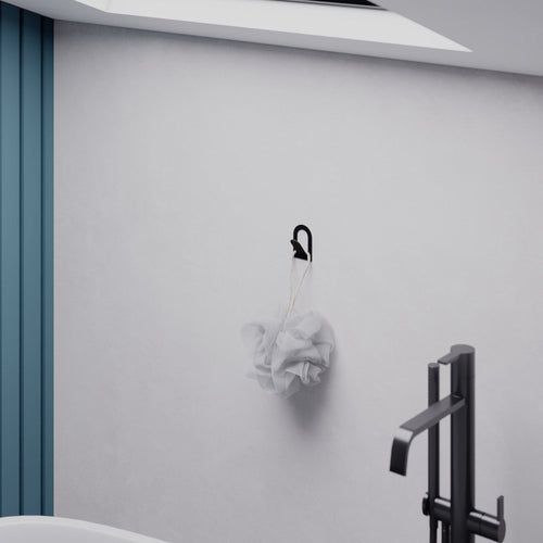 Asir Gancio da parete in metallo Astra Nero