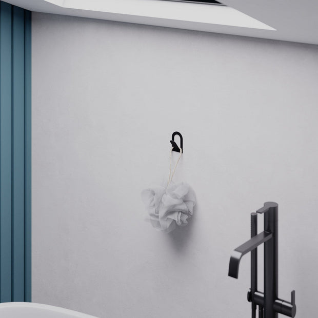 Asir Gancio da parete in metallo Astra Nero