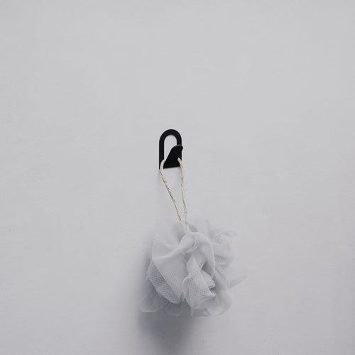 Asir Gancio da parete in metallo Astra Nero