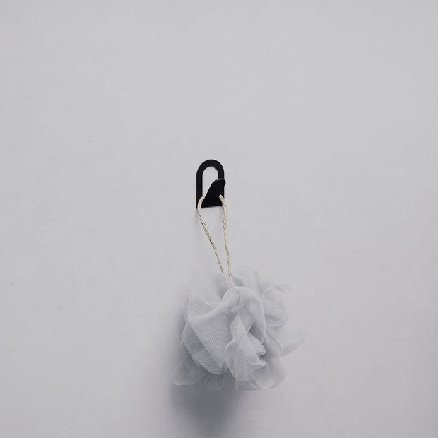 Asir Gancio da parete in metallo Astra Nero