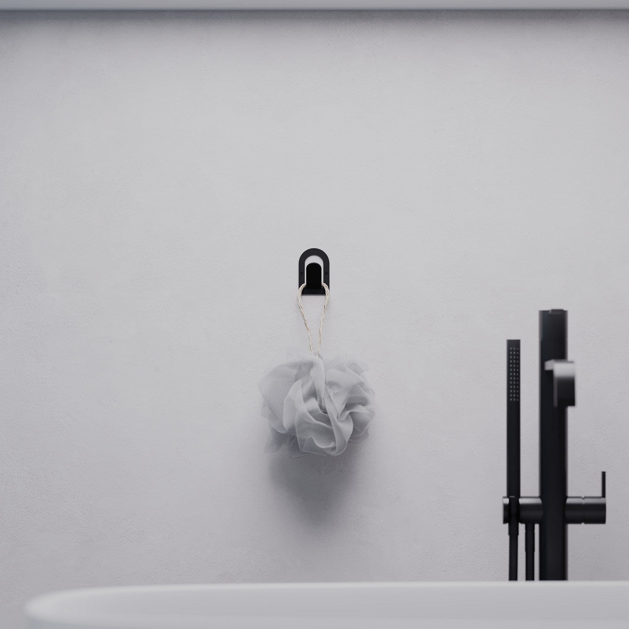 Asir Gancio da parete in metallo Astra Nero