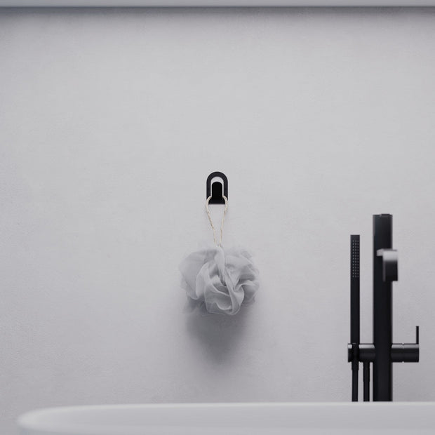 Asir Gancio da parete in metallo Astra Nero