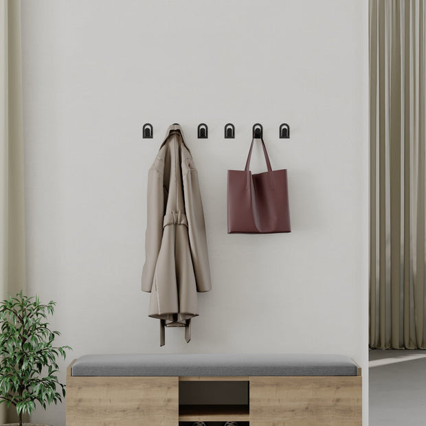 Gancio da parete in metallo Astra Nero (3)