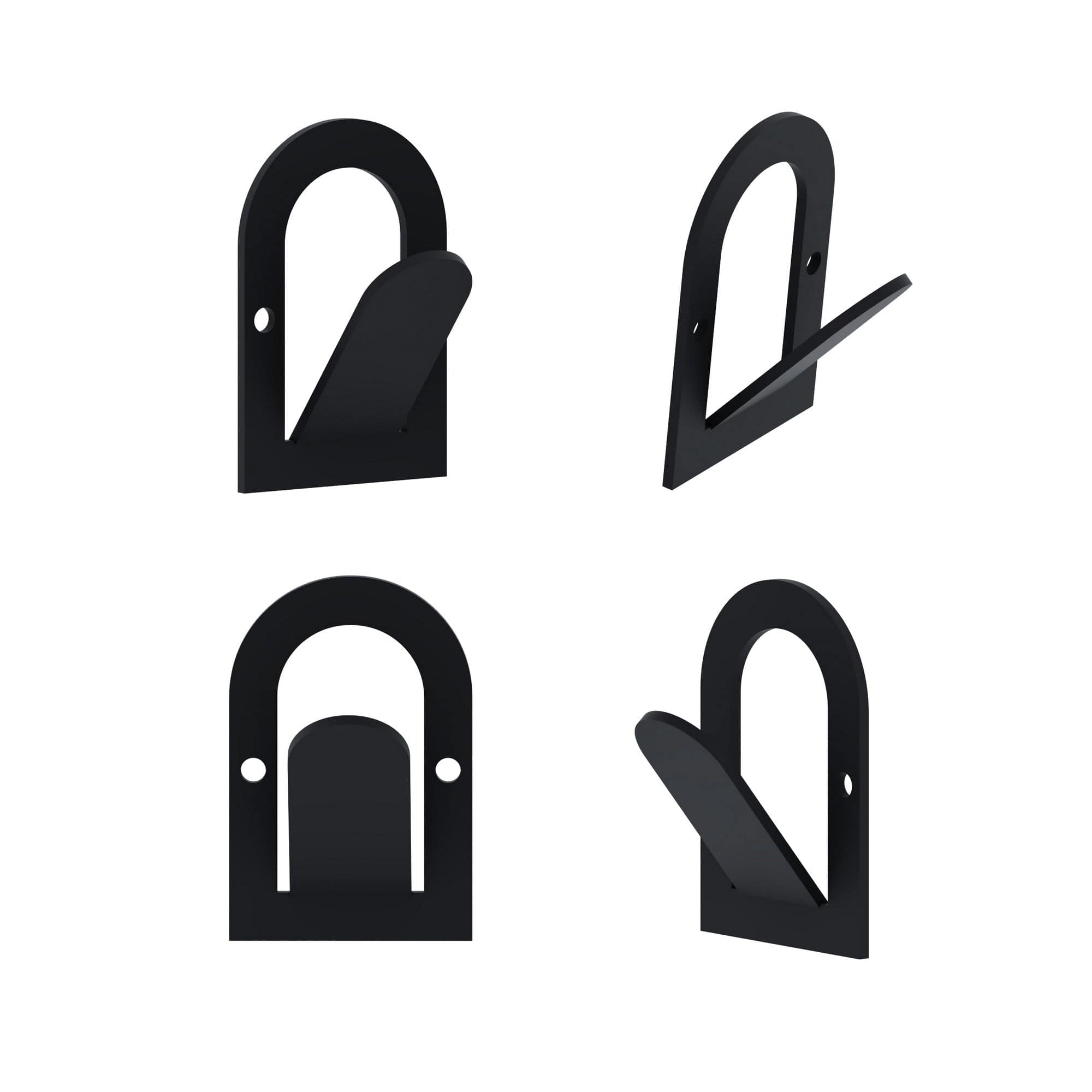 Asir Gancio da parete in metallo Astra Nero