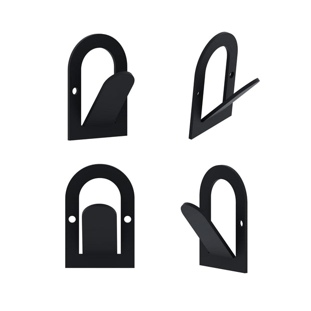 Asir Gancio da parete in metallo Astra Nero