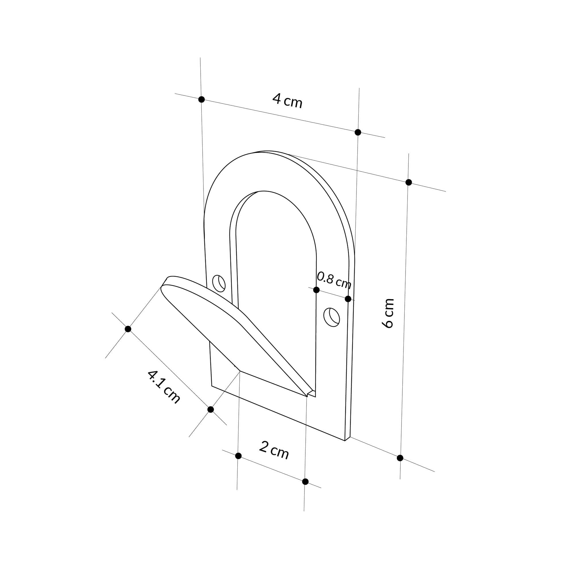 Asir Gancio da parete in metallo Astra Nero
