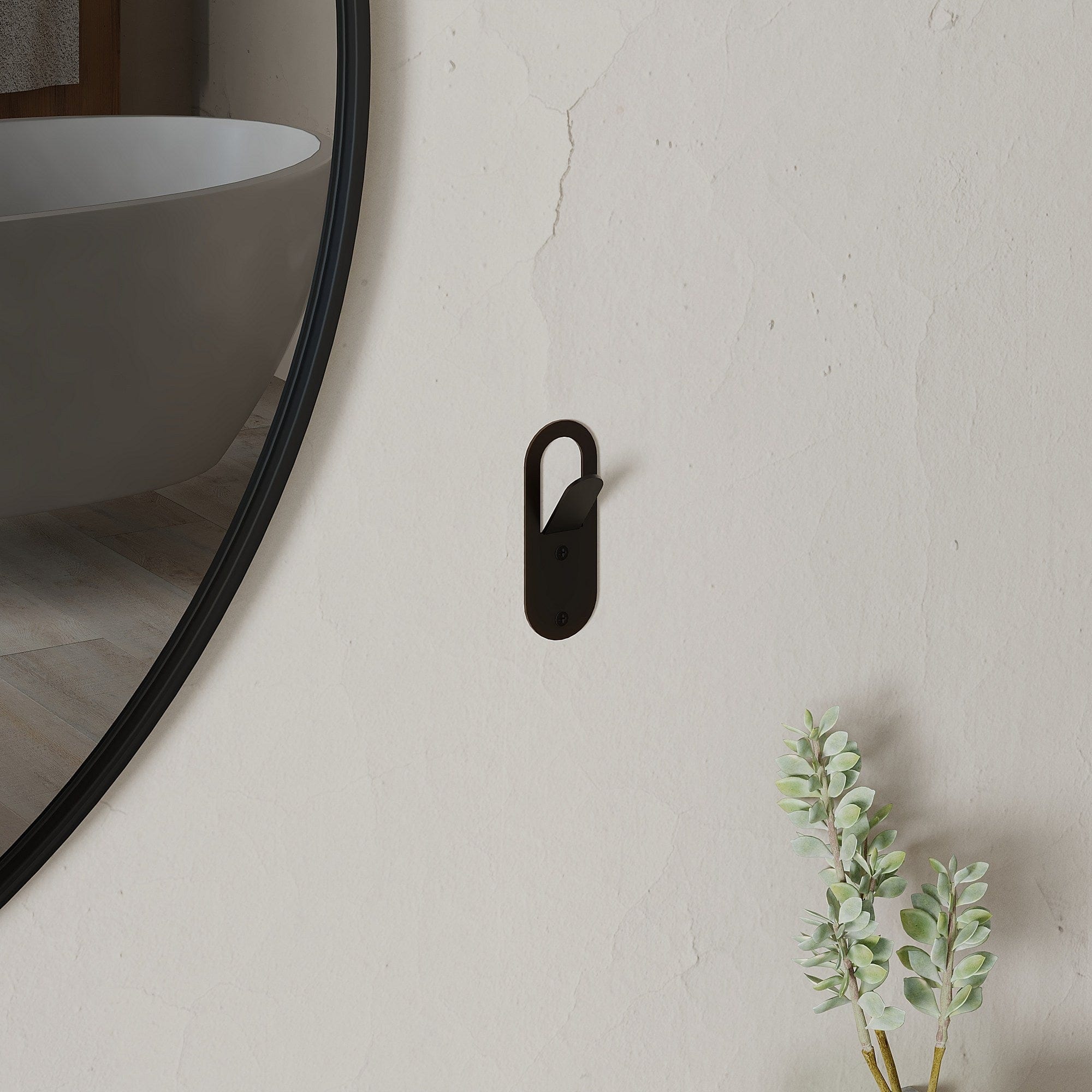 Asir Gancio da parete in metallo Elix Nero