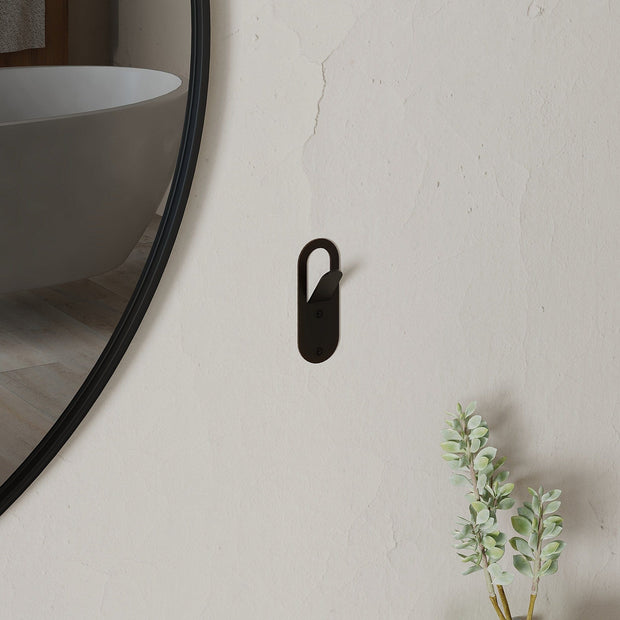 Asir Gancio da parete in metallo Elix Nero